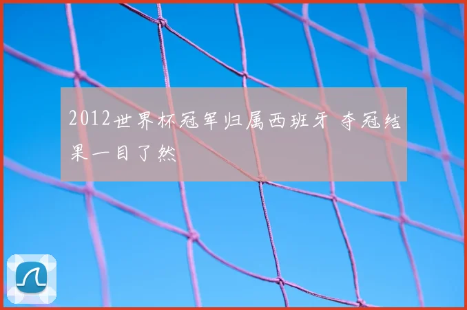 2012世界杯冠军归属西班牙 夺冠结果一目了然