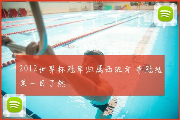 2012世界杯冠军归属西班牙 夺冠结果一目了然